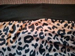 Women's Pajama Pants Size 3XL Tan / Black Leopard Print, Stretch - Picture 1 of 10
