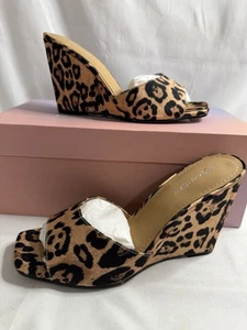 Lisa Vicky Damenschuhe Größe 7M Adore-V Leopard FAB offene Zehenpartie gestapelter Absatz Sandale - Bild 1 von 14