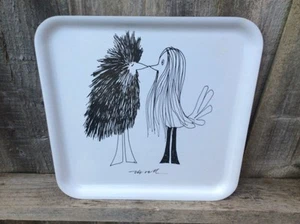 IKEA Tray Square Olle Eksell Onskedrom Collection Novelty Bird Design 13" x 13" - Picture 1 of 4