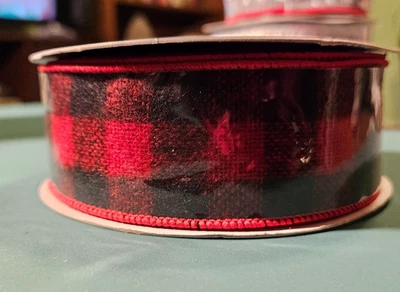 1 Roll RG Ribbon  1.5 in x 10 yds, Red Buffalo Plaid - Image 1 of 3