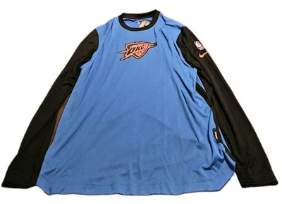 Oklahoma City Thunder Nike Men's Blue/Black City Edition Long-Sleeve T-Shirt 2XL - Image 1 of 4