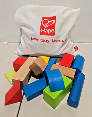 Hape Educational  Building Blocks With Carry Bag.48pcs GREAT CONDITION! - Image 1 of 2