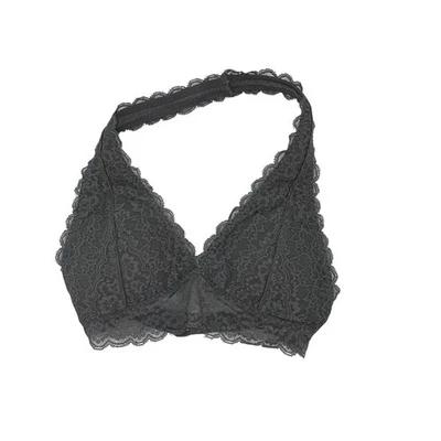 Bralette halter de encaje gris Gilly Hicks XS cierre trasero ajustable Foto 1 de 3