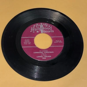 Lowell Fulson Lonesome Christmas 45 rpm Hollywood Record Vintage Vinyl Blues 7" - Picture 1 of 2