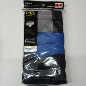 Confezione Coppia Slip Uomo Athletic Works (6) Cotone Performance Nuovi con etichette Taglia M (32-34) - Foto 1 di 4