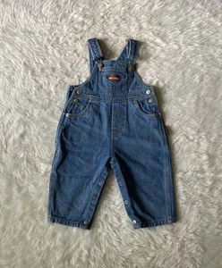 Youth Vintage 90s Size 18 months Harley Davidson Denim Short Overalls - Picture 1 of 5
