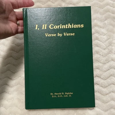 I, II Corinthians Verse by Verse by Dr Harold B. Sightler Hardcover 1991 New! Foto 1 de 4
