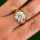 3 Karat Rundschliff Lab Grown Diamant CVD Herren Band Massiv 14K Gelbgold IGI