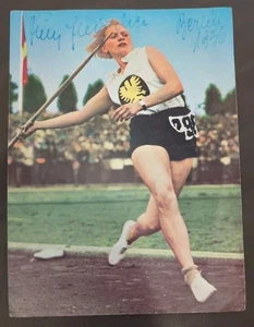 Tilly Fleischer original Autogramm auf Großen Sammelbild,autograph,Olympia 1936 - Bild 1 von 2