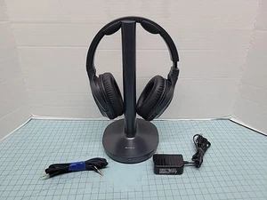 Sony MDR-RF995R Wireless TV Black Headphones With TMR-RF995R Transmitter - Picture 1 of 12