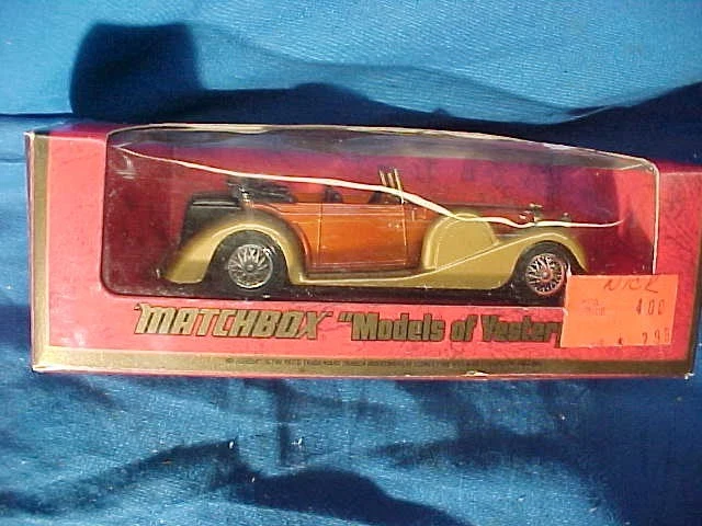 完好带盒 20 世纪 70 年代火柴盒模型 1939 年 LAGONDA DROPHEAD COUPE 玩具车 — 第 1/1 张图片