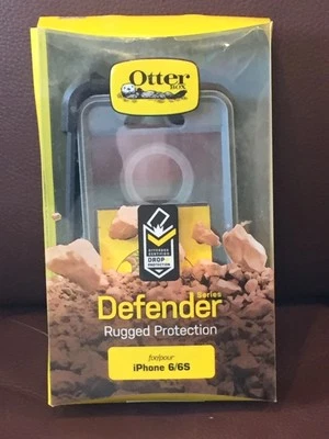 Otterbox DEFENDER Series CAPA DURA + COLDRE / clipe para iPhone 6/6S CINZA - NOVA - Imagem 1 de 4