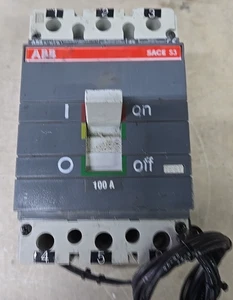 ABB SACE S3 S3N S3N100 100 Amp 600 Volt Breaker With 24V Shunt & Aux - Picture 1 of 6