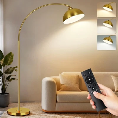 ArcFloor Lamps for Living Room, Modern Tall Lamp with Remote Control and Step... - Image 1 of 4