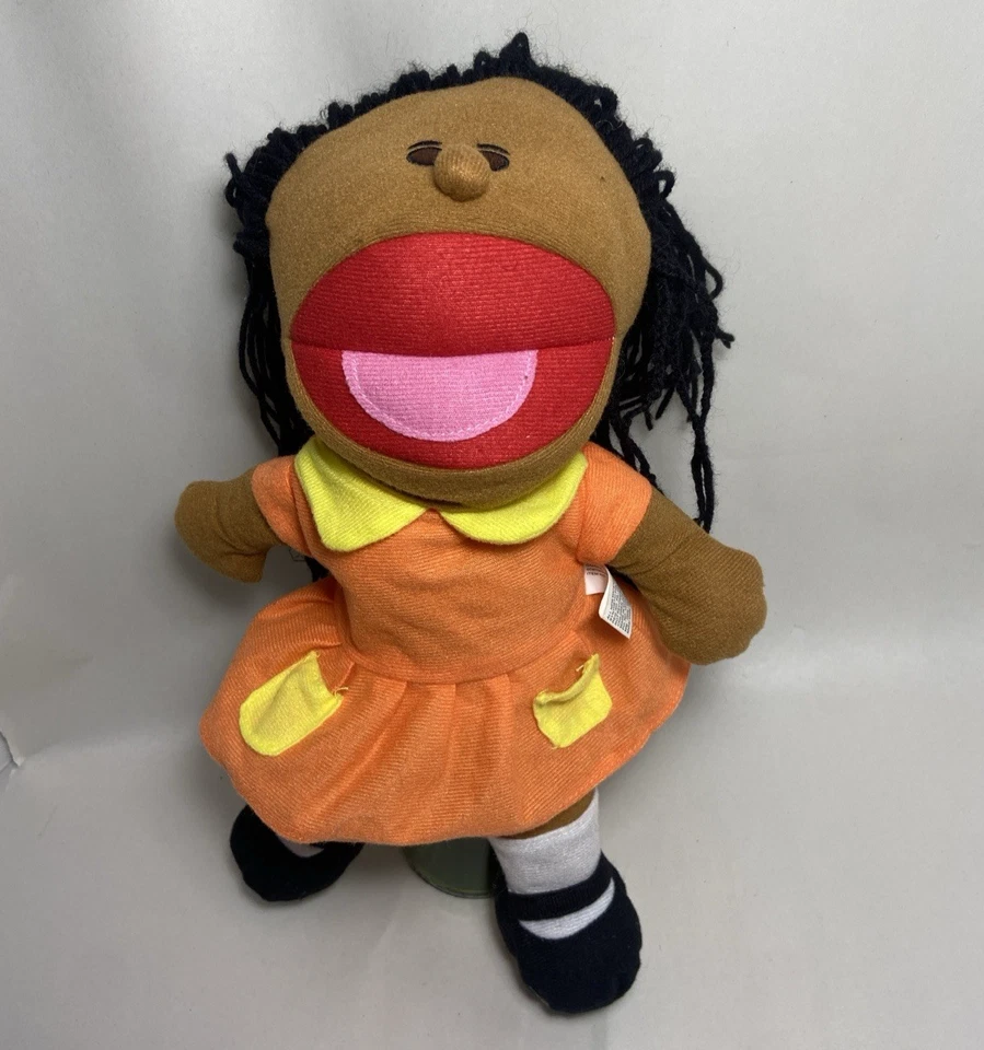 Oriental Trading Co Hand Puppet  Happy Kids  African American Girl Puppet - Image 1 of 4