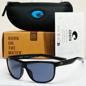 Costa Del Mar Sunglasses Rincondo Polarized Black Gray 580P 06S9010 03 61mm - Picture 1 of 12