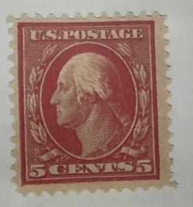 US Scott#505 1917 5 cent George Washington, rose error, perf 11 - Picture 1 of 2