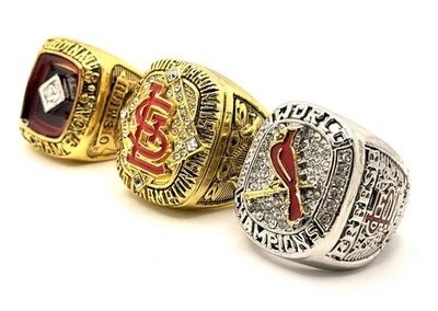 MLB / Juego de Anillos Campeonato Serie Mundial Cardenales de San Luis / 1982 2006 2011 Foto 1 de 4