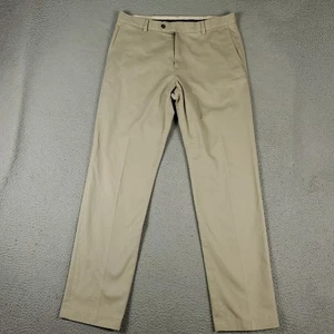 Pantalones chinos Brooks Brothers para hombre 34x34 beige Milano frente plano * - Imagen 1 de 11
