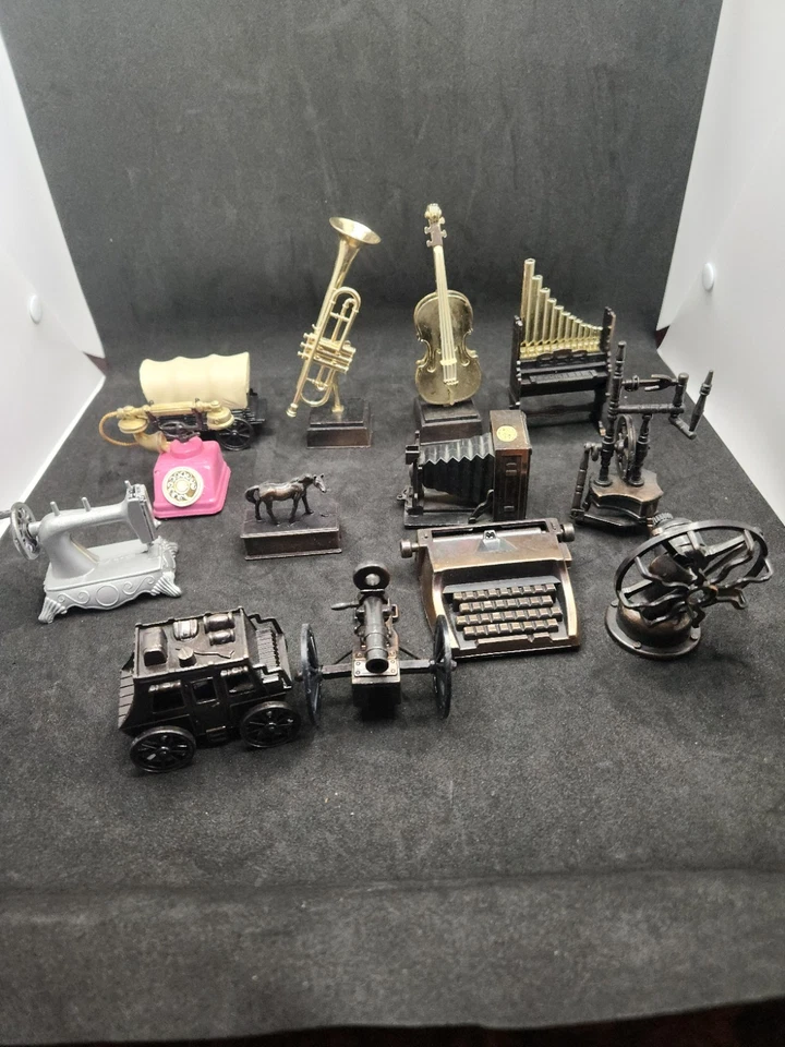 LOT of 14 Vintage Pencil Sharpeners Miniature Die Cast Metal - Image 1 of 4