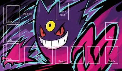 Gengar Board Game Pokemon Playmat Games Mousepad Play Mat of TCG Type D - Image 1 of 4