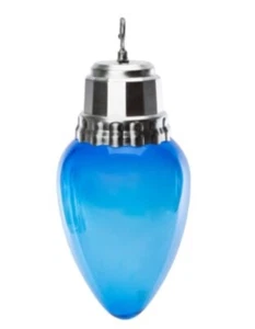 LOT 5 Jumbo Christmas Light Bulbs Blow Mold BLUE 11.5” Battery 6 Hour Timer LED - Picture 1 of 1