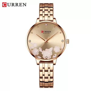 CURREN Women Watches Flower Dial Elegant Watch for Office Lady Girls Wristwatch - Picture 1 of 24