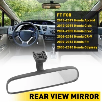 HD Interior Rear View Mirror Fit For 2005-2017 Honda Accord Civic CR-V Odyssey - Image 1 of 4