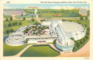 1939 New York Weltausstellung Ford Motor Co Gebäude Ausstellung Postkarte 25-207 - Bild 1 von 2