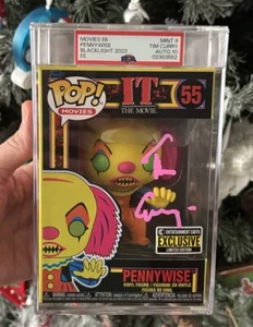 Tim Curry signed Funko Pop 55 Blacklight EE Pennywise IT PSA 9 Auto 10 MINT RARE - Picture 1 of 9
