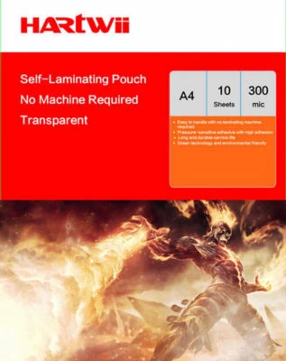 Hartwii Cold Instand Seal Self Adhesive Laminating Pouch A4 / ID Name Card Size