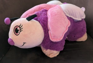 EUC Pillow Pets BUTTERFLY PLUSH Purple Pink Large 18" Stuffed Animal 2010 - Picture 1 of 8
