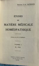 [HOMEOPATHIE] LATHOUD (Docteur ) : Etudes de matière médicale homéopathique.