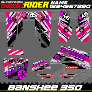 Compatible Yamaha Banshee 350 Full Kit Decals Graphics Stickers ATV BIKE YB-RCM - Foto 1 di 2