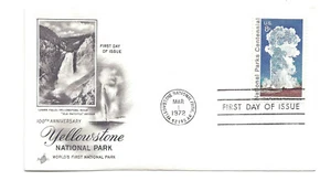 1453 Parques Nacionales de Yellowstone Centenario ArtCraft, WY, FDC - Imagen 1 de 1