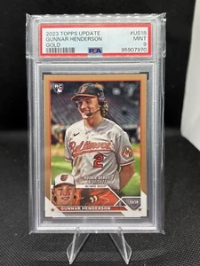 2023 Topps Update US18 Gunnar Henderson Gold RC Rookie Orioles #/2023 PSA 9 - Picture 1 of 2