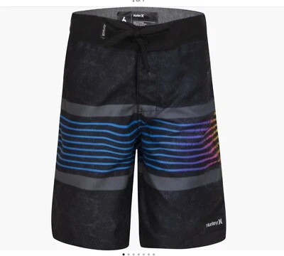 Boys size 6 HURLEY swim shorts Gradient Stripe Board Shorts- New NWT - Image 1 of 4