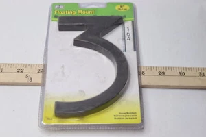 Hy-Ko Products Floating House Number 3 Black 6" FM-6/3 - Picture 1 of 1