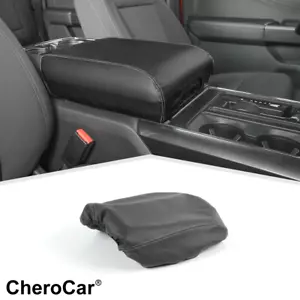 Car Center Console Armrest Box Cover Protector Pad Black For Ford F150 2021-2023 - Picture 1 of 11