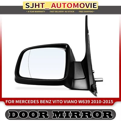 Passenger Textured Black Heated Door Mirror for Benz Vito Valente W639 2010-2015 - image 1 of 4
