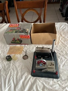 Vintage Marx Tin Stationary Steam Engine Motor Toy w/ Box Instructions - Picture 1 of 9