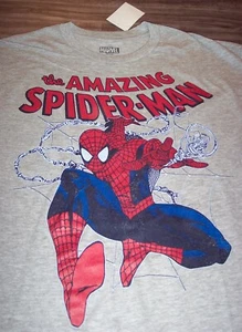 THE AMAZING SPIDER-MAN Spiderman T-Shirt MENS LARGE NEW Marvel Comics - Picture 1 of 4