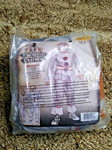 Fun World Boys Twisted Clown Halloween Costume Boys Size Large (10/12) NEW - Picture 1 of 4