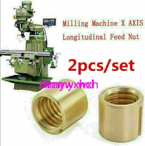 2pz/Set Fresatrice X ASSE Dado Alimentazione Longitudinale Testa J M1069-2 BRIDGEPORT - Foto 1 di 5