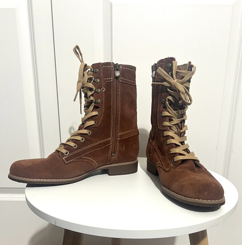 Timberland stivaletto donna marrone scamosciato Shoreham Mid taglia 6 5