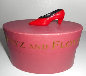 Glas Menagerie von Fitz and Floyd SEDONA ROTER SCHUH 43/516 Ornament Figur Absatz - Bild 1 von 12