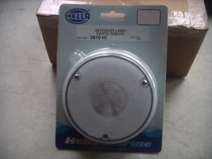HELLA Marine Lamp Light ROUND 12V DC, WHITE. Roof Mount Interior. Boat, RV - Bild 1 von 4