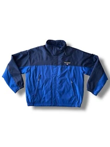 Vintage Polo Sport Ralph Lauren Fleece Lined Zip Up Jacket Size XL Blue Two Tone - Picture 1 of 24