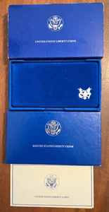 1986 United States Liberty Coins 3 Coin Proof Gold & Silver Set w/OGP & COA - Picture 1 of 3