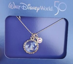 Disney World 50th Anniversary Alex & Ani Gold Cinderella Castle Necklace NEW